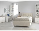 Čalúnená posteľ s úložným priestorom Crissy, 120x200, biela