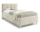 Čalúnená posteľ s úložným priestorom Crissy 90x200, biela