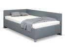 Vyvýšená čalúnená posteľ s úložným priestorom Ryana, 120x200cm, sivá