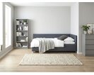 Vyvýšená čalúnená posteľ s úložným priestorom, 120x200