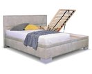 Zvýšená čalúnená posteľ s úložným priestorom Marila