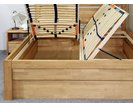 Vyvýšená posteľ s úložným priestorom Klementin, masív buk