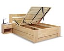 Posteľ s úložným priestorom Trinity, masiv buk, 140x200