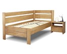 Zvýšená posteľ z masivu Academia, 120x200, masiv buk, Ľavá