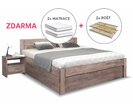 Posteľ s úložným priestorom Talima, masív buk, matrace a rošty zdarma