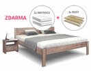 Posteľ dvojlôžko z masívu TALIMA, masív buk, rošty a matrace Zdarma