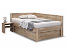 Rohová úložná posteľ z masívu buku Timea pravá