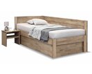 Rohová úložná posteľ z masívu buku Timea pravá