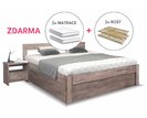 Posteľ s úložným priestorom Tylia, masív buk, matrace a rošty zdarma