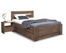 Zvýšená posteľ s úložným priestorom Trinity, 140x200, masív dub