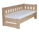 Posteľ z masívu - jednolôžko ARLETA senior 90x200 pravá, buk