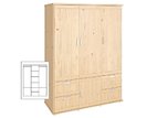 Šatníková skriňa trojdverová Alfa-171, smrek Šatníková skriňa trojdverová Alfa-171, smrek