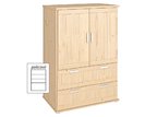 Šatníková skriňa dvojdverová Beta-183, smrek