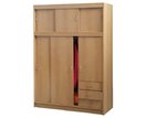Šatníková skriňa trojdverová s nádstavcom IA3000A, buk Šatníková skriňa trojdverová s nádstavcom IA3000A, buk