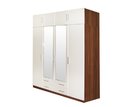 Šatníková skriňa štvordverová IA61540, orech/biela