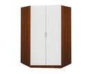 Rohová šatníková skriňa dvojdverová IA61550, orech/biela Rohová šatníková skriňa dvojdverová IA61550, orech/biela