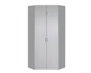 Rohová šatníková skriňa dvojdverová IA21550, biela Rohová šatníková skriňa dvojdverová IA21550, biela