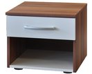 Nočný stolík IA60140, orech-biela Nočný stolík IA60140, orech-biela