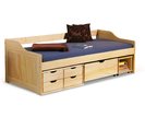 Posteľ s úložným priestorom IA8809 90x200, masiv borovica