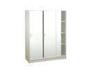 Šatníková skriňa troj-dielna s posuvnými dverami IA3323B - lamino biela