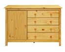 Komoda 4 zásuvková s dvierkami IA8078, masiv borovica Komoda 4 zásuvková s dvierkami IA8078, masiv borovica