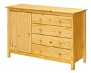 Komoda 4 zásuvková s dvierkami IA8078, masiv borovica Komoda 4 zásuvková s dvierkami IA8078, masiv borovica