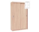 Šatní skriňa s posuvnými dverami EVITA 12, šírka 120 cm Šatní skriňa s posuvnými dverami EVITA 12, šírka 120 cm
