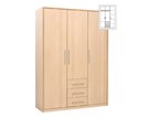Trojdverová kombinovaná skriňa ZORIA 3, šírka 120 cm Trojdverová kombinovaná skriňa ZORIA 3, šírka 120 cm
