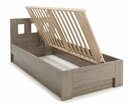 Posteľ jednolôžko s úložným priestorom MALAGA, bočné vyklápanie