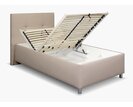 Čalúnená posteľ s úložným priestorom Crissy, 90x200, svetlo hnedá