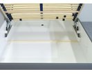 Vyvýšená čalúnená posteľ s úložným priestorom Lyoneta, 120x200, tmavo šedá Vyvýšená čalúnená posteľ s úložným priestorom Lyoneta, 120x200, tmavo šedá