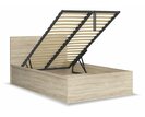 Posteľ s roštom a úložným priestorom Tetris, dub sonoma