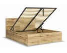 Posteľ s roštom a úložným priestorom a roštom Tetris, dub wotan
