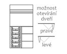 Šatníková skriňa - pološatníková F154, masív buk Šatníková skriňa - pološatníková F154, masív buk