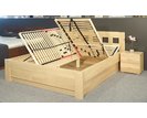 Zvýšená posteľ s úložným priestorom Rocco, 160x200, 180x200, masív buk