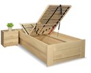 Vyvýšená váľanda s úložným priestorom Rocco, 90x200, 80x200, masív buk
