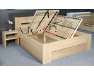 Zvýšená posteľ s úložným priestorom Matěj, 160x200, 180x200, masív buk