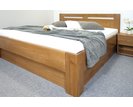Zvýšená posteľ dvojlôžko s úložným priestorom HERKULES, masív buk