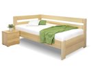 Rohová vyvýšená posteľ Valentin-Ľavá, 120x200 cm, masív buk Rohová vyvýšená posteľ Valentin-Ľavá, 120x200 cm, masív buk