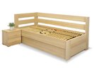 Posteľ s úložným priestorom Valentin-Ľavá, 80x200, 90x200 cm, masív buk