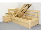 Posteľ s úložným priestorom Valentin-Ľavá, 80x200, 90x200 cm, masív buk