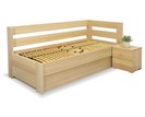 Posteľ s úložným priestorom Valentin-Pravá, 80x200, 90x200 cm, masív buk