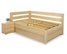 Posteľ s úložným priestorom Valentin-Ľavá, 140x200 cm, masív buk