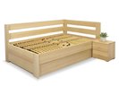 Posteľ s úložným priestorom Valentin-Pravá, 120x200 cm, masív buk Posteľ s úložným priestorom Valentin-Pravá, 120x200 cm, masív buk