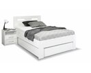 Posteľ z masívu s úložným priestorom 120x200 SENÁTOR, BIELA