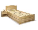 Posteľ jednolôžko s úložným priestorom Justina, masív dub, 120x200