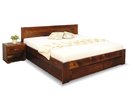 Posteľ s úložným priestorom Jirka, 160x200, 180x200, masív smrek
