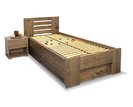Zvýšená posteľ s úložným priestorom ROSA, masív smrek, 90x200