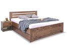 Zvýšená posteľ dvojlôžko s úložným priestorom RITA, masív smrek