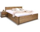 Posteľ dvojlôžko s úložným priestorom MARK, masív smrek